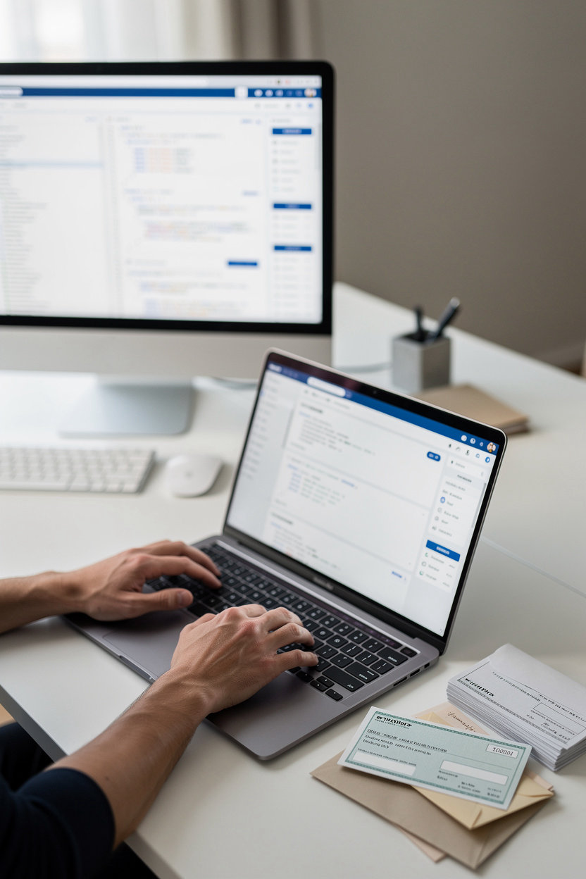 FiChecks API integration showing modern development workflow with code and payment automation